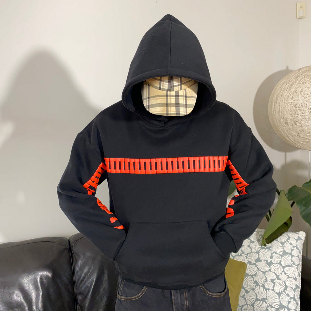 I Love You This Much Hoodie – Limited Edition Regular Fit Unisex Puff Print Fleece Black Hoodie
