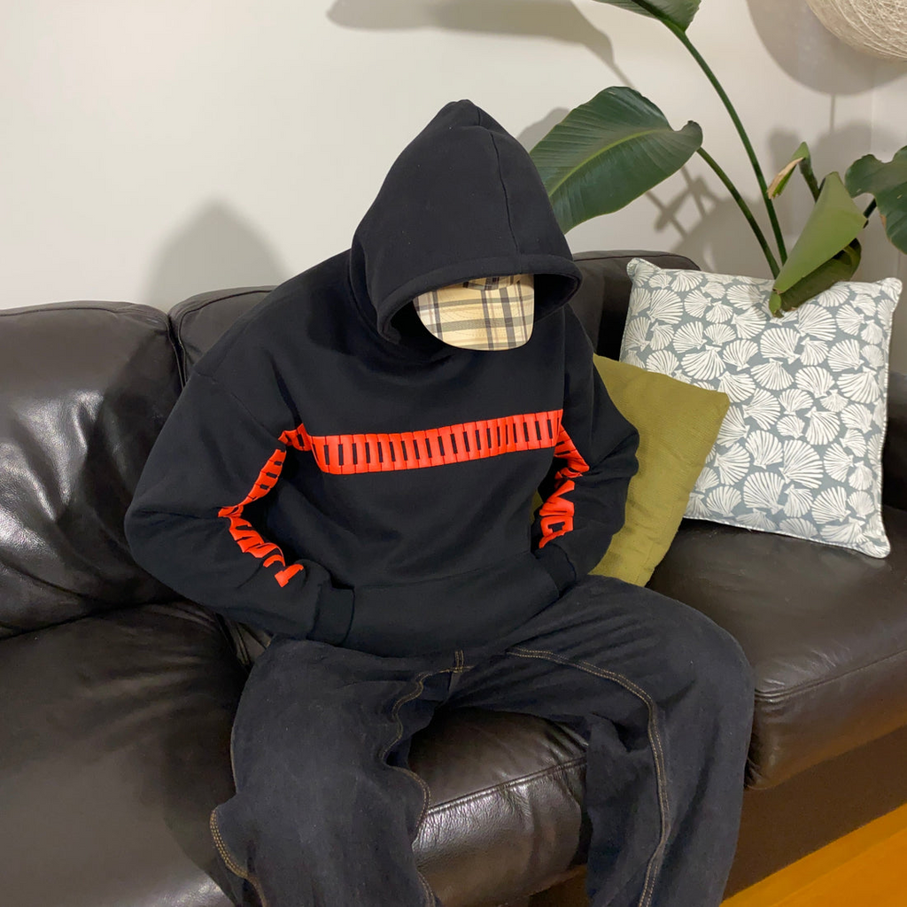 I Love You This Much Hoodie – Limited Edition Regular Fit Unisex Puff Print Fleece Black Hoodie