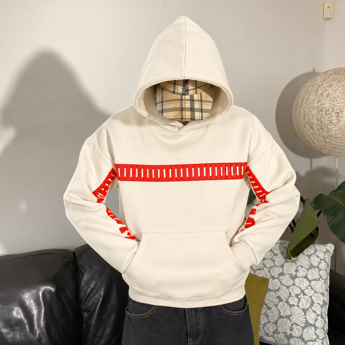 I Love You This Much Hoodie – Limited Edition Oversized Unisex Puff Print Off-White Fleece Hoodie