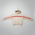I Love You This Much Hoodie – Limited Edition Oversized Unisex Puff Print Off-White Fleece Hoodie