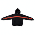 I Love You This Much Hoodie – Limited Edition Regular Fit Unisex Puff Print Fleece Black Hoodie
