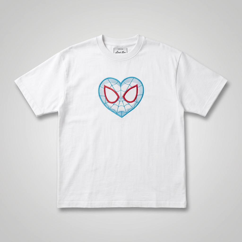 Spider Heart Gwen Fully Embroidered Oversized T-Shirt - High Quality Baggy Premium Fit