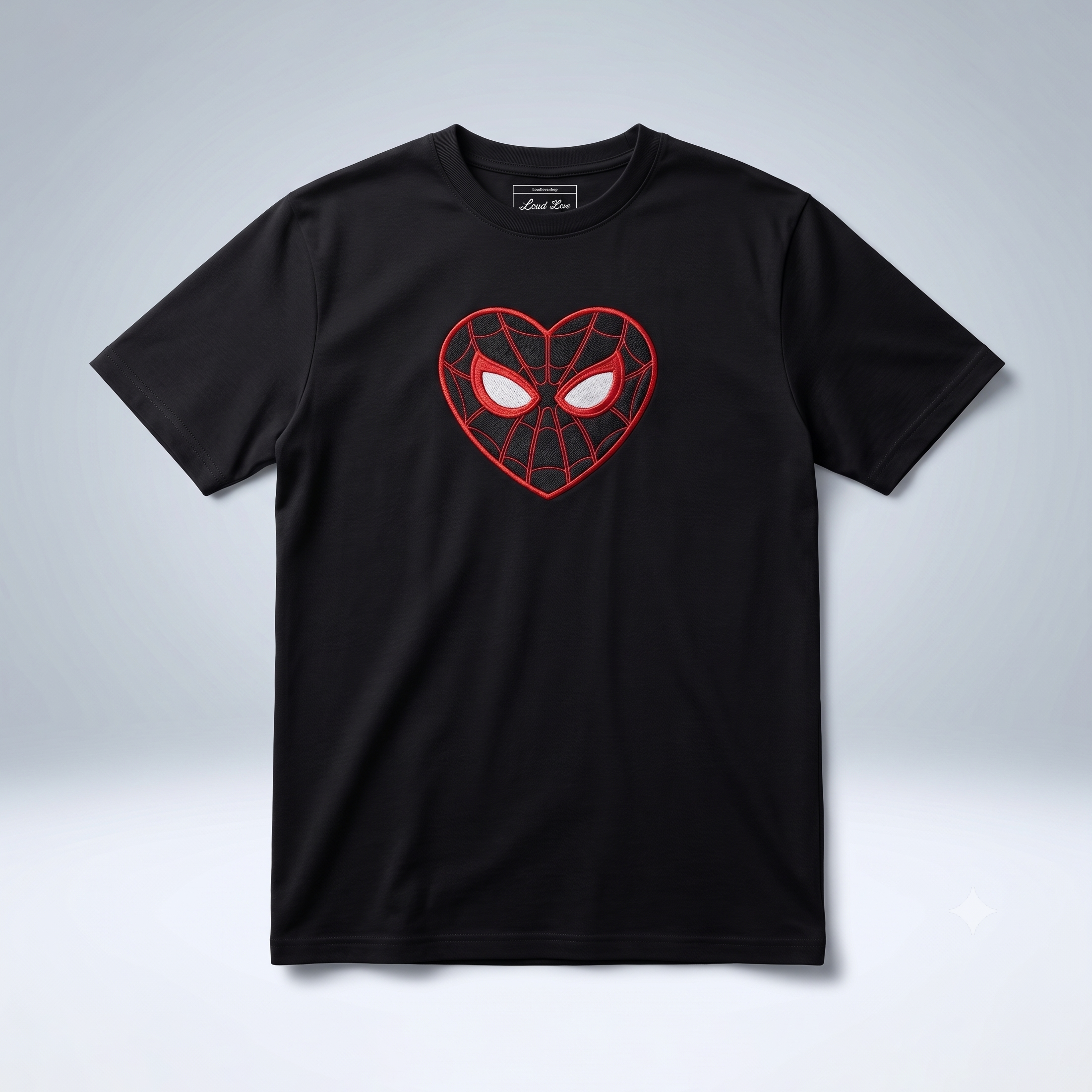 Spider Heart Miles Fully Embroidered Oversized T-Shirt - High Quality Baggy Premium Fit
